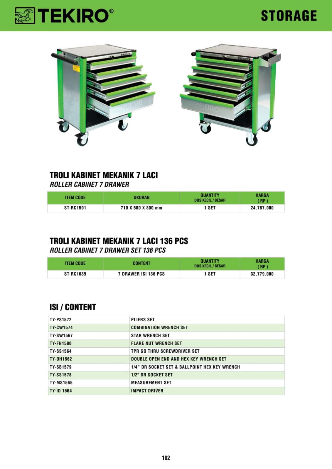 TOOL BOX 3 SUSUN 2 SUSUN DAN ROLLER CABINET