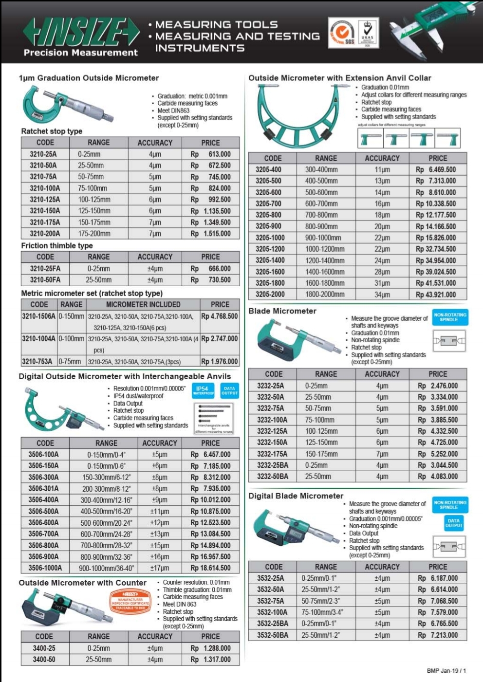 INSIZE ULTRASONIC THICKNESS GAGE